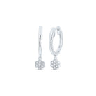 10K White Gold Diamond Hoop Earrings with Fine Detail - Splendid Jewellery