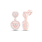 14K Rose Gold Gift - Ready Diamond Earrings - Splendid Jewellery
