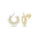 14K Yellow Gold Diamond Earrings 5/8 Cttw - Splendid Jewellery
