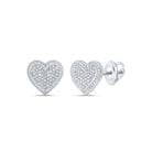 Heart Diamond Earrings in 10K White Gold Gift Edition - Splendid Jewellery