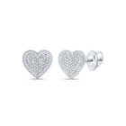 Heart Diamond Earrings in 10K White Gold Gift Edition - Splendid Jewellery