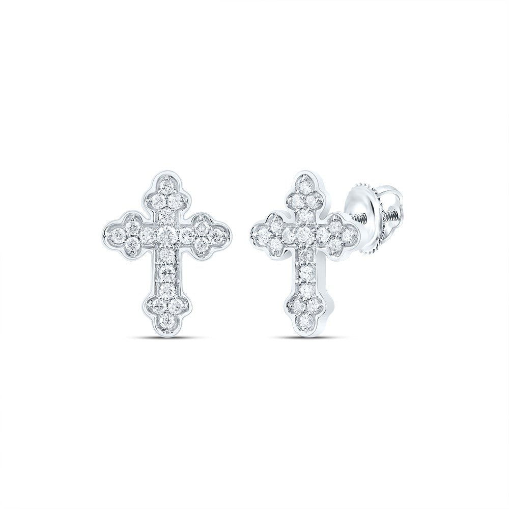 10K White Gold Modern Diamond Earrings Gift Edition - Splendid Jewellery