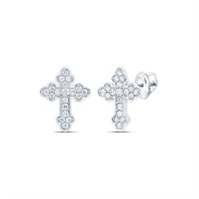 Load image into Gallery viewer, 10K White Gold Modern Diamond Earrings Gift Edition - Splendid Jewellery