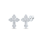 10K White Gold Modern Diamond Earrings Gift Edition - Splendid Jewellery