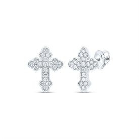10K White Gold Modern Diamond Earrings Gift Edition - Splendid Jewellery