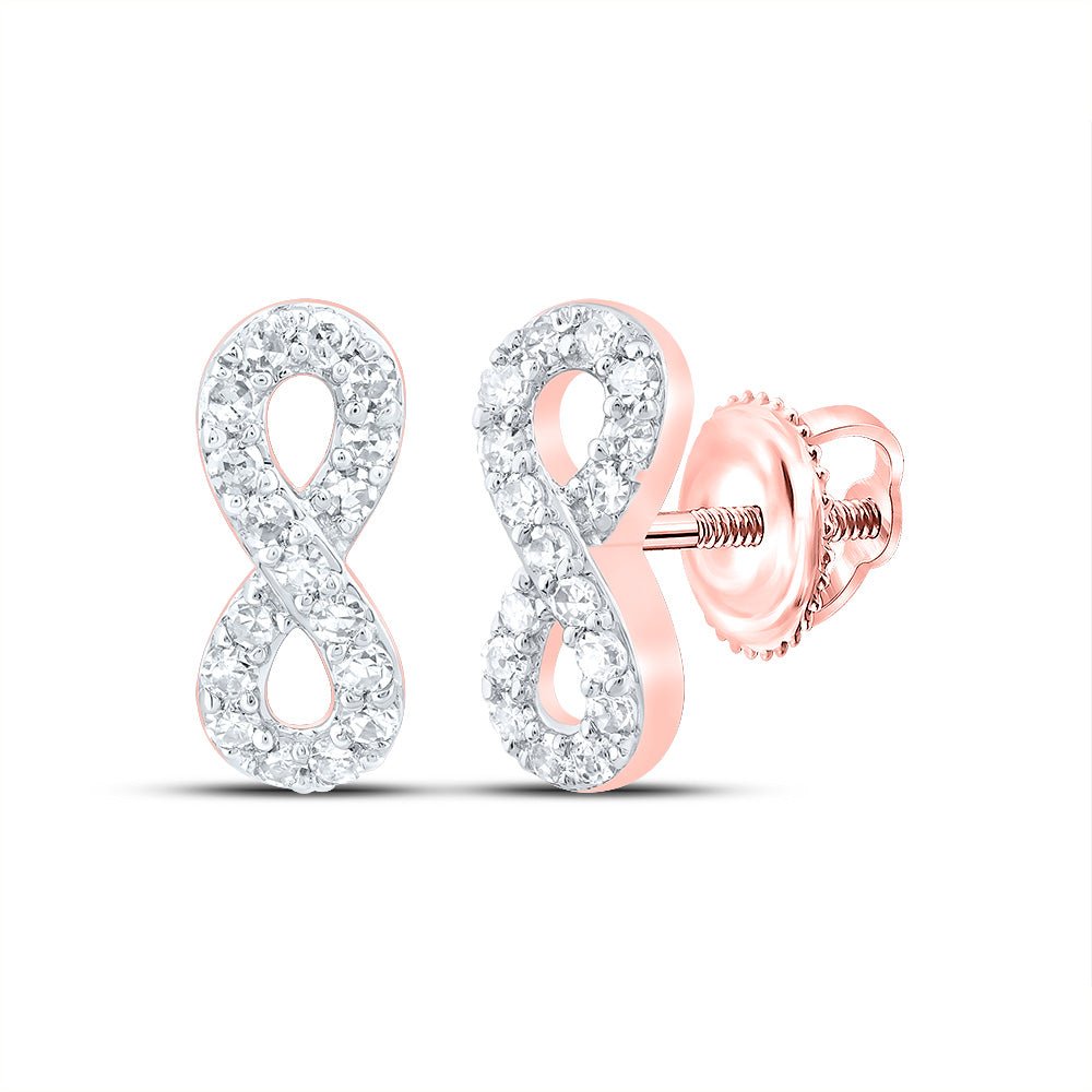 10K Rose Gold Diamond Earrings - Splendid Jewellery