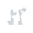 14K White Gold Diamond Earrings for Everyday Wear Gift Edition - Splendid Jewellery