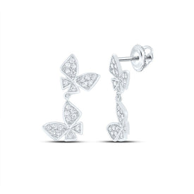 14K White Gold Diamond Earrings for Everyday Wear Gift Edition - Splendid Jewellery