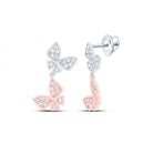 14K Rose Gold Diamond Earrings 1/3 Cttw - Splendid Jewellery