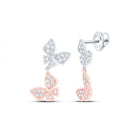 14K Rose Gold Diamond Earrings 1/3 Cttw - Splendid Jewellery