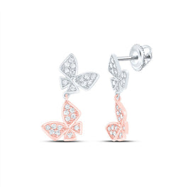 14K Rose Gold Diamond Earrings 1/3 Cttw - Splendid Jewellery