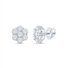 Diamond Earrings in 14K White Gold for Everyday Wear - Splendid Jewellery