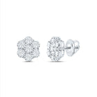 Diamond Earrings in 14K White Gold for Everyday Wear - Splendid Jewellery