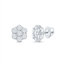 Diamond Earrings in 14K White Gold for Everyday Wear - Splendid Jewellery