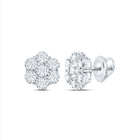 14K White Gold Gift - Ready Diamond Earrings with Elegant Styling - Splendid Jewellery
