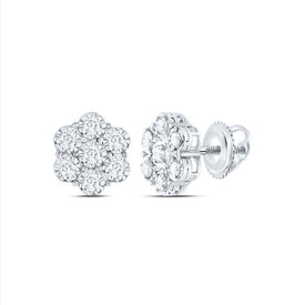 14K White Gold Gift - Ready Diamond Earrings with Elegant Styling - Splendid Jewellery