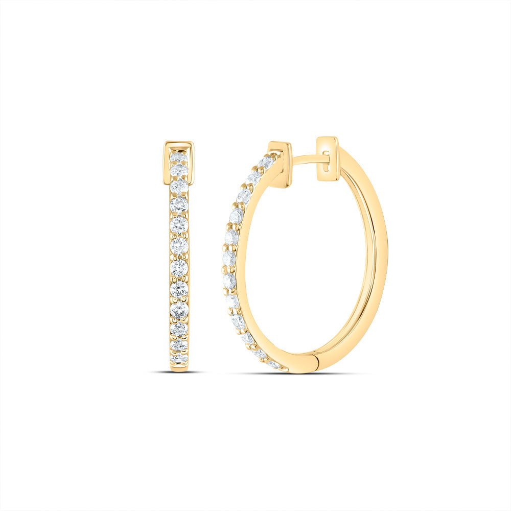 Diamond Hoop Earrings 3/4 Cttw - Splendid Jewellery