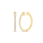 Diamond Hoop Earrings 3/4 Cttw - Splendid Jewellery