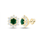 Emerald Fine Jewellery Stud Earrings with Fine Detail - Splendid Jewellery