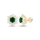 Emerald Fine Jewellery Stud Earrings with Fine Detail - Splendid Jewellery