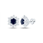 Blue Sapphire Stud Earrings 3/8 Cttw - Splendid Jewellery