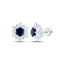 Load image into Gallery viewer, Blue Sapphire Stud Earrings 3/8 Cttw - Splendid Jewellery