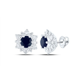 Blue Sapphire Stud Earrings 3/8 Cttw - Splendid Jewellery