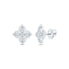 14K White Gold Diamond Earrings for Everyday Wear Gift Edition - Splendid Jewellery