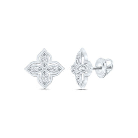 14K White Gold Diamond Earrings for Everyday Wear Gift Edition - Splendid Jewellery