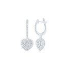 14K White Gold Modern Diamond Earrings with Fine Detail - Splendid Jewellery