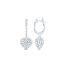 14K White Gold Modern Diamond Earrings with Fine Detail - Splendid Jewellery
