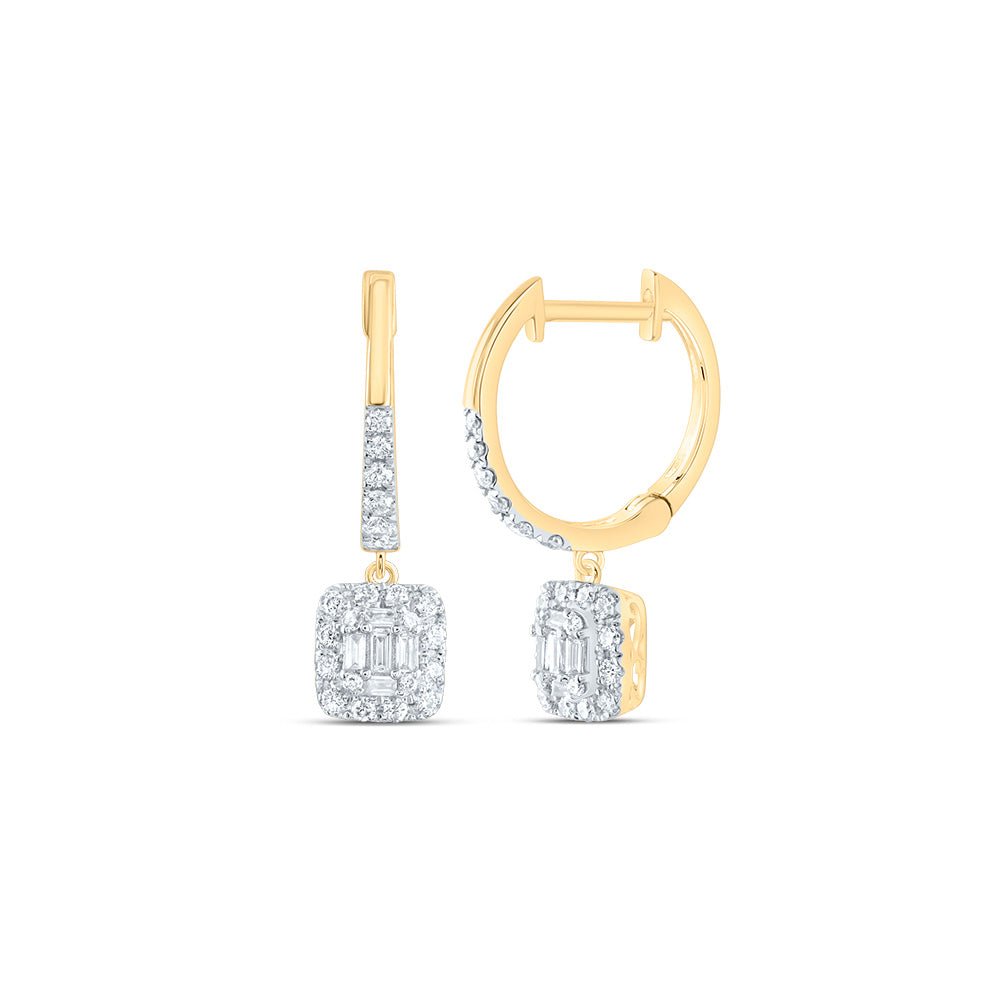 Cushion Diamond Earrings 1/2 Cttw - Splendid Jewellery