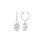 14K White Gold Diamond Earrings 3/4 Cttw - Splendid Jewellery