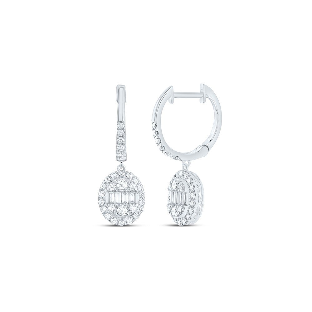 14K White Gold Diamond Earrings for Everyday Wear with Natural Sparkle - Splendid Jewellery