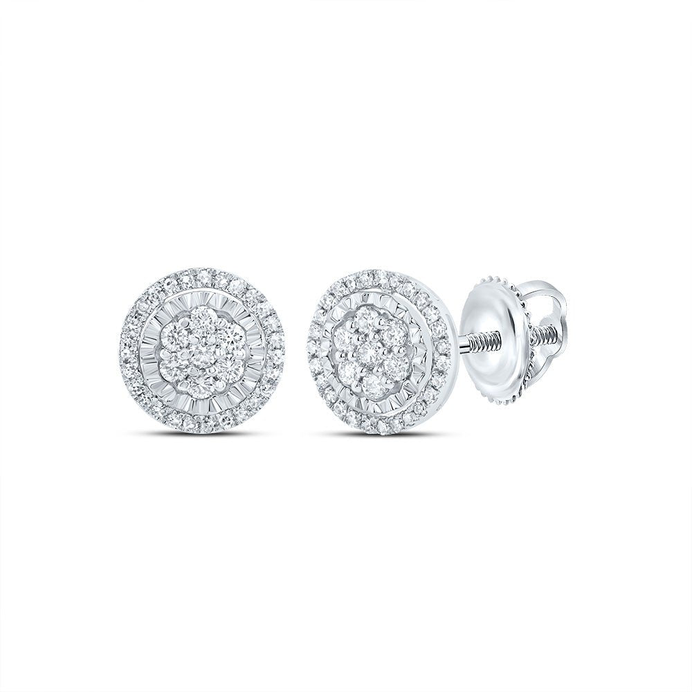 Diamond Earrings in 10K White Gold for Everyday Wear - Splendid Jewellery