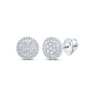 Diamond Earrings in 10K White Gold for Everyday Wear - Splendid Jewellery
