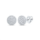 Diamond Earrings in 10K White Gold for Everyday Wear - Splendid Jewellery