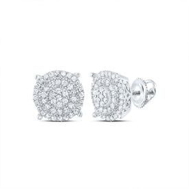 10K White Gold Luxury Diamond Stud Earrings Gift Edition - Splendid Jewellery