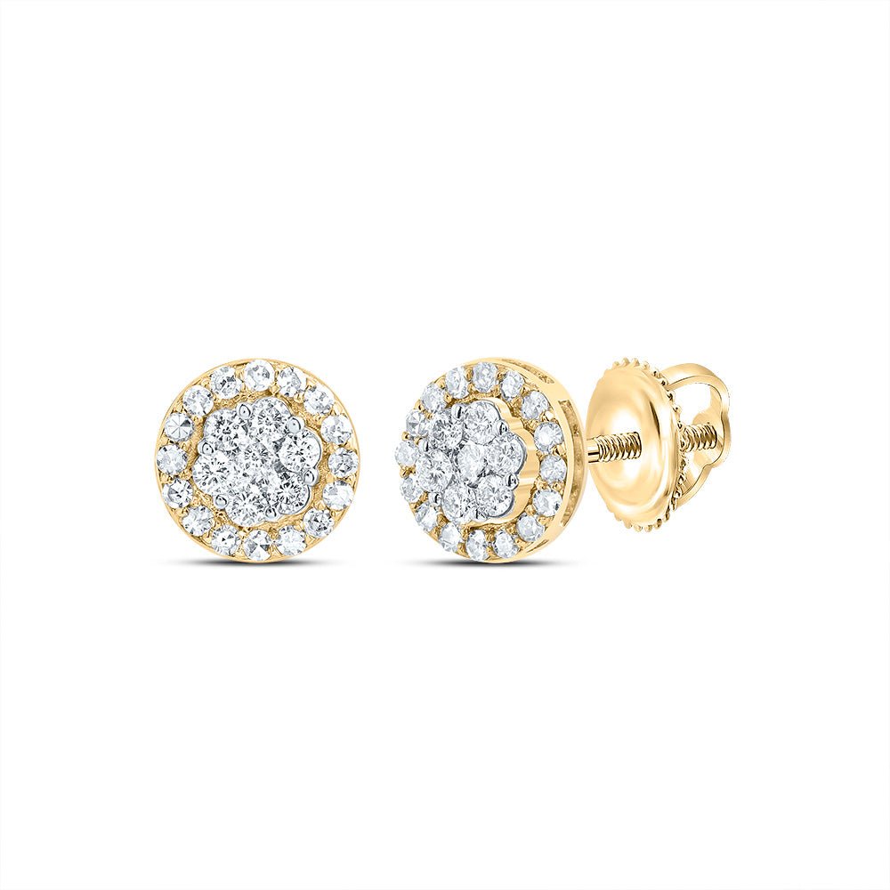 10K Yellow Gold Modern Diamond Earrings with Natural Sparkle - Splendid Jewellery