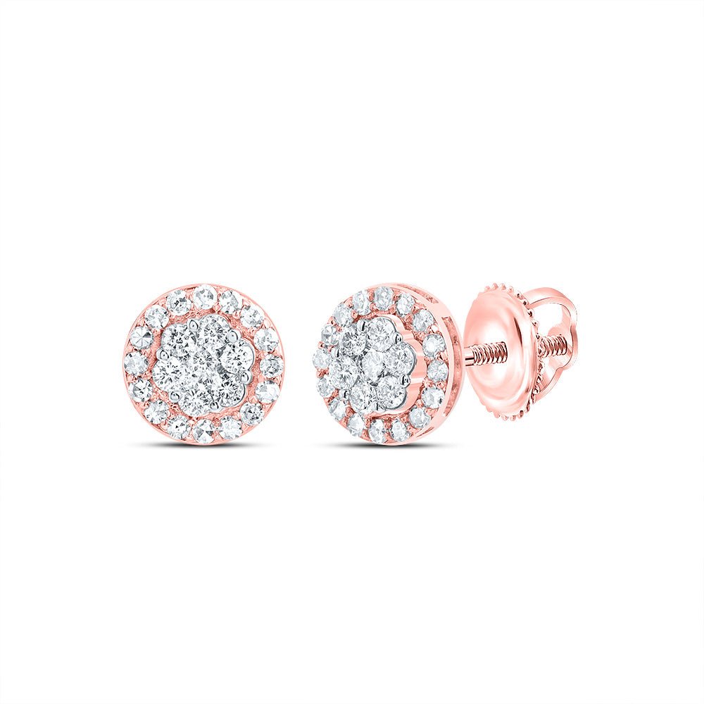 10K Rose Gold Diamond Stud Earrings Gift Edition - Splendid Jewellery