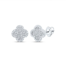 Diamond Earrings in 10K White Gold with Natural Sparkle - Splendid Jewellery