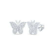Load image into Gallery viewer, 10K White Gold Modern Diamond Earrings with Elegant Styling - Splendid Jewellery