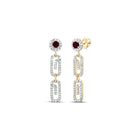 Ruby Earrings in 10K Yellow Gold - Splendid Jewellery
