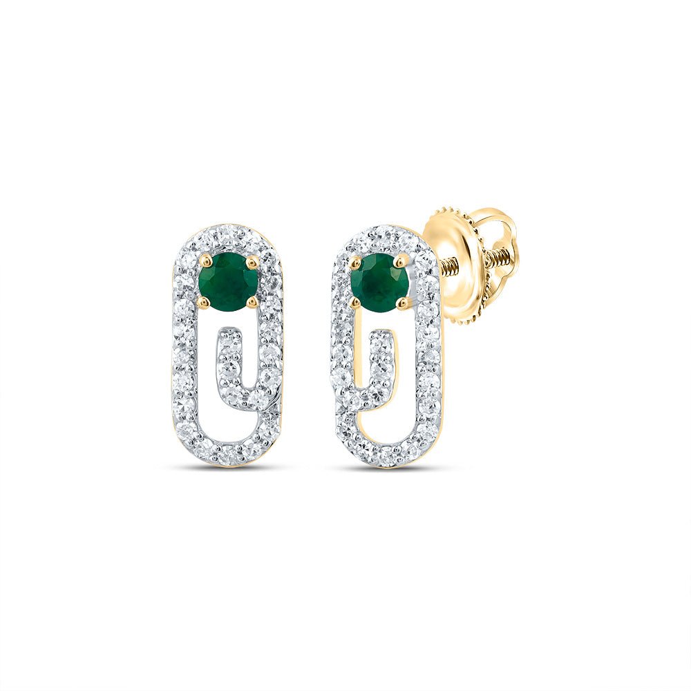 Emerald Stud Earrings with Natural Sparkle - Splendid Jewellery