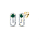 Emerald Stud Earrings with Natural Sparkle - Splendid Jewellery