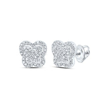Load image into Gallery viewer, 10K White Gold Modern Diamond Earrings with Elegant Styling - Splendid Jewellery