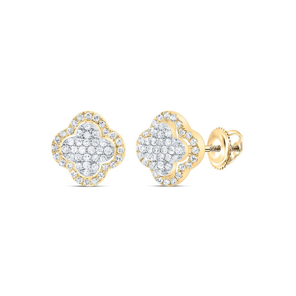 10K Yellow Gold Diamond Stud Earrings - Splendid Jewellery