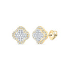 10K Yellow Gold Diamond Stud Earrings - Splendid Jewellery