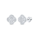 10K White Gold Diamond Stud Earrings 1/5 Cttw - Splendid Jewellery