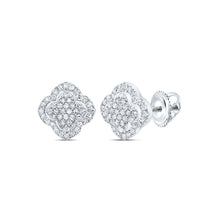 Load image into Gallery viewer, 10K White Gold Diamond Stud Earrings - Splendid Jewellery